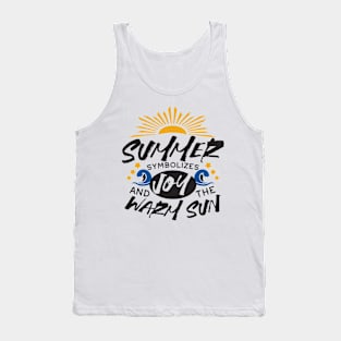 Joyful Summer Bliss - Warm Sun Quote Tank Top